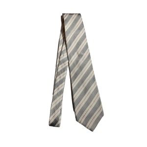 Moschino Mens Neck Tie Pink White‎ Gray Stripes